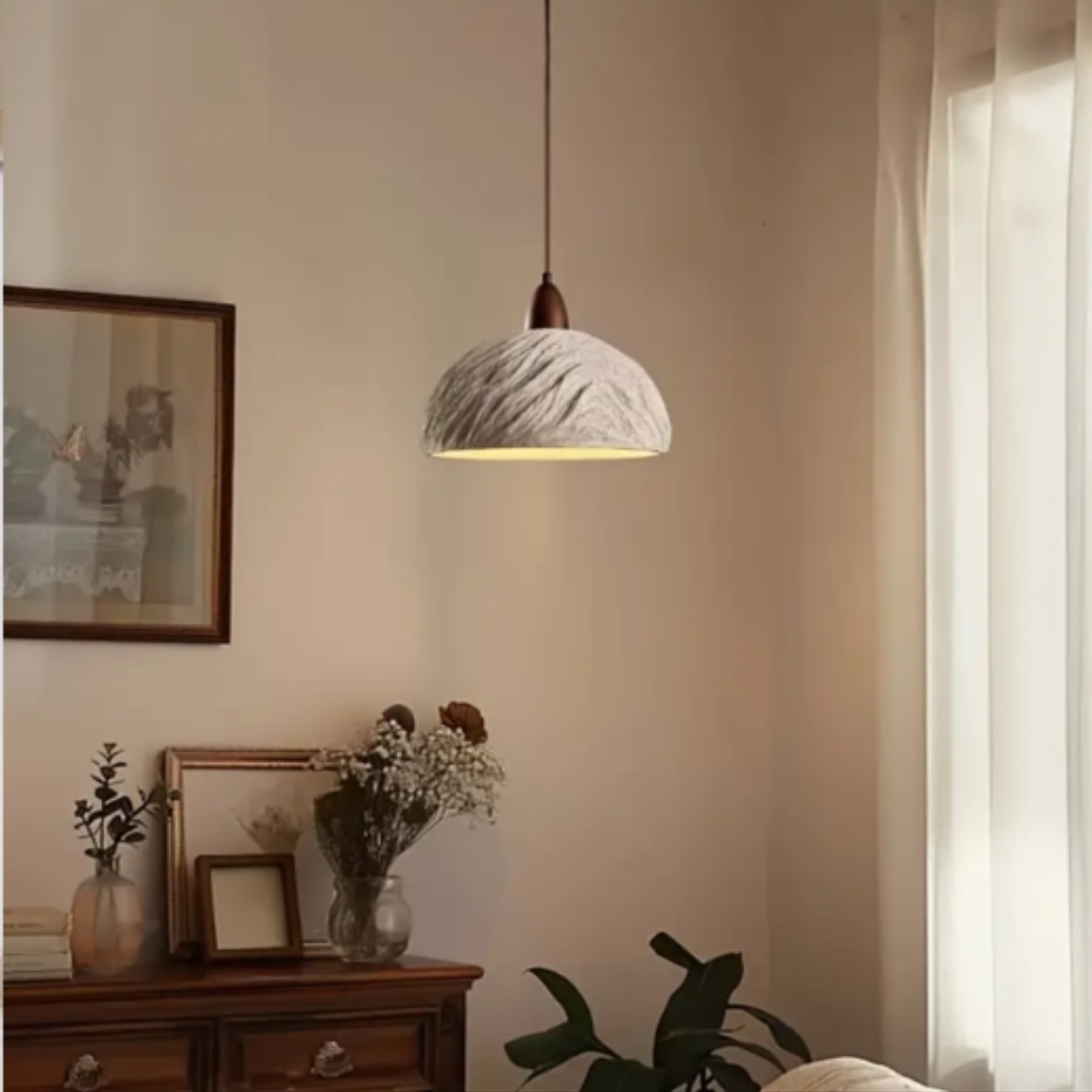 Wabi Sabi | Japanse Hanglamp | Beton | Hout 8 Wabi Sabi Hanglamp