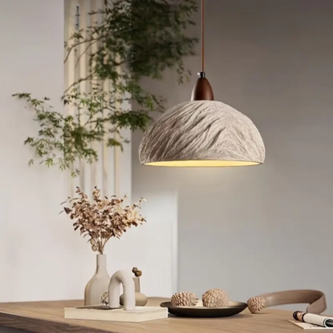 Wabi Sabi | Japanse Hanglamp | Beton | Hout 10 Wabi Sabi Hanglamp