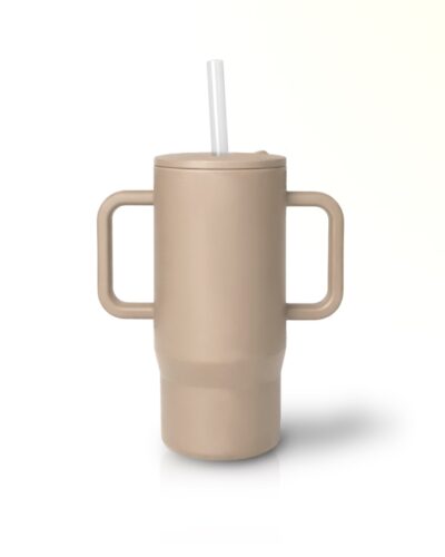 Mini Tumbler | Siliconen | Beige | Personaliseerbaar