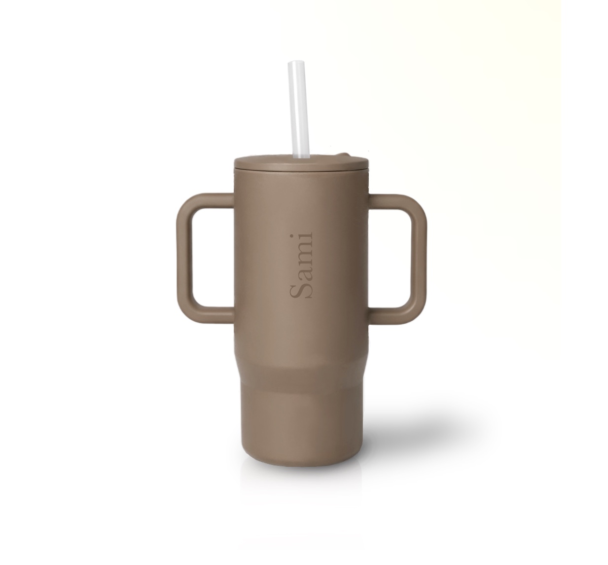 Mini Tumbler | Siliconen | Taupe | Personaliseerbaar 2 Mini Tumbler | Siliconen | Taupe | Personaliseerbaar - Afbeelding 2