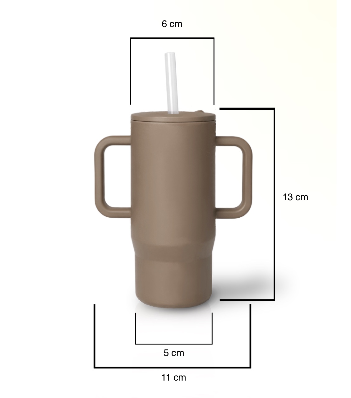 Mini Tumbler | Siliconen | Taupe | Personaliseerbaar 4 Mini Tumbler | Siliconen | Taupe | Personaliseerbaar - Afbeelding 4