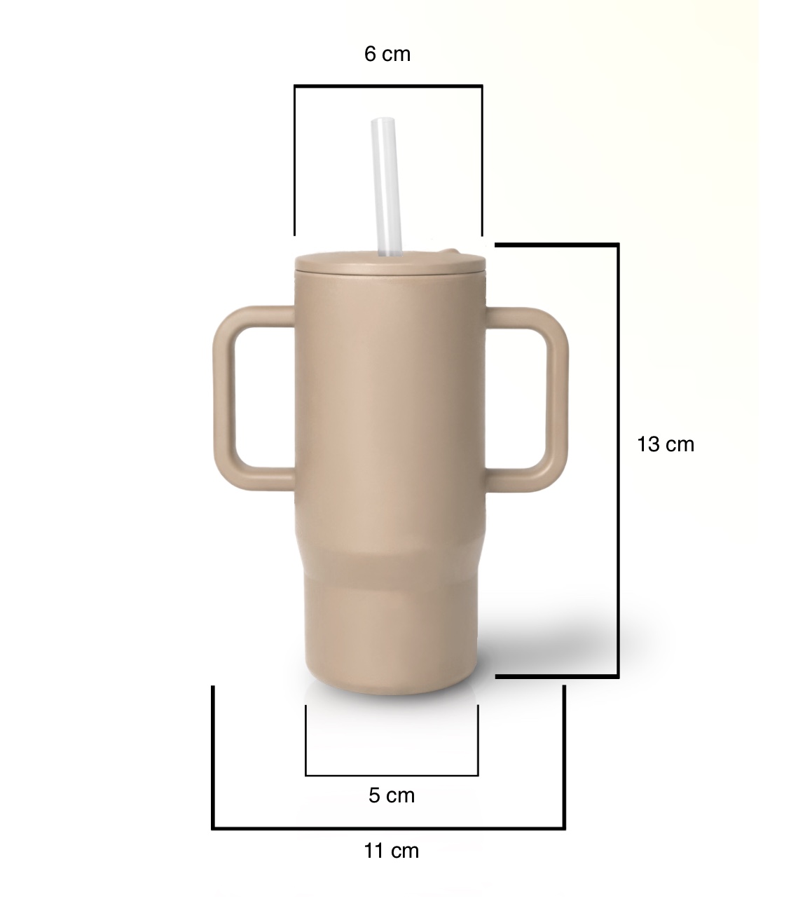 Mini Tumbler | Siliconen | Beige | Personaliseerbaar 3 Mini Tumbler | Siliconen | Beige | Personaliseerbaar - Afbeelding 3