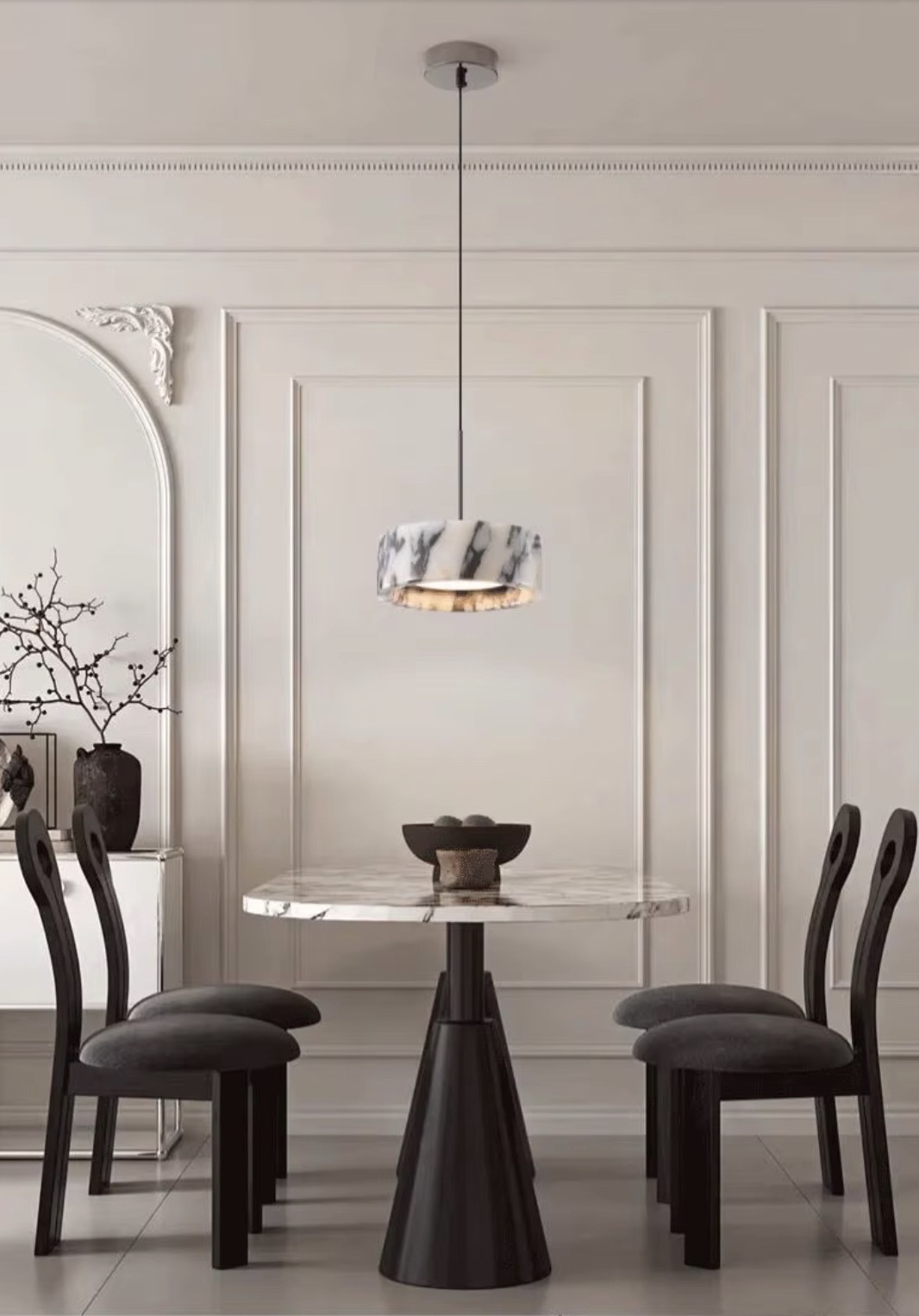 Hotel Chique | Luxe Hanglamp | Led | Marmer | 4 Hotel Chique | Luxe Hanglamp | LED | Marmer | - Afbeelding 4