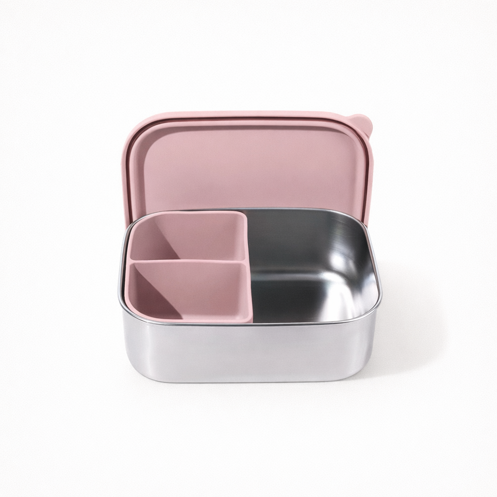 Lunchbox | Rvs | Siliconen | Blush | Personaliseerbaar 1 Lunchbox | RVS | Siliconen | Blush | Personaliseerbaar