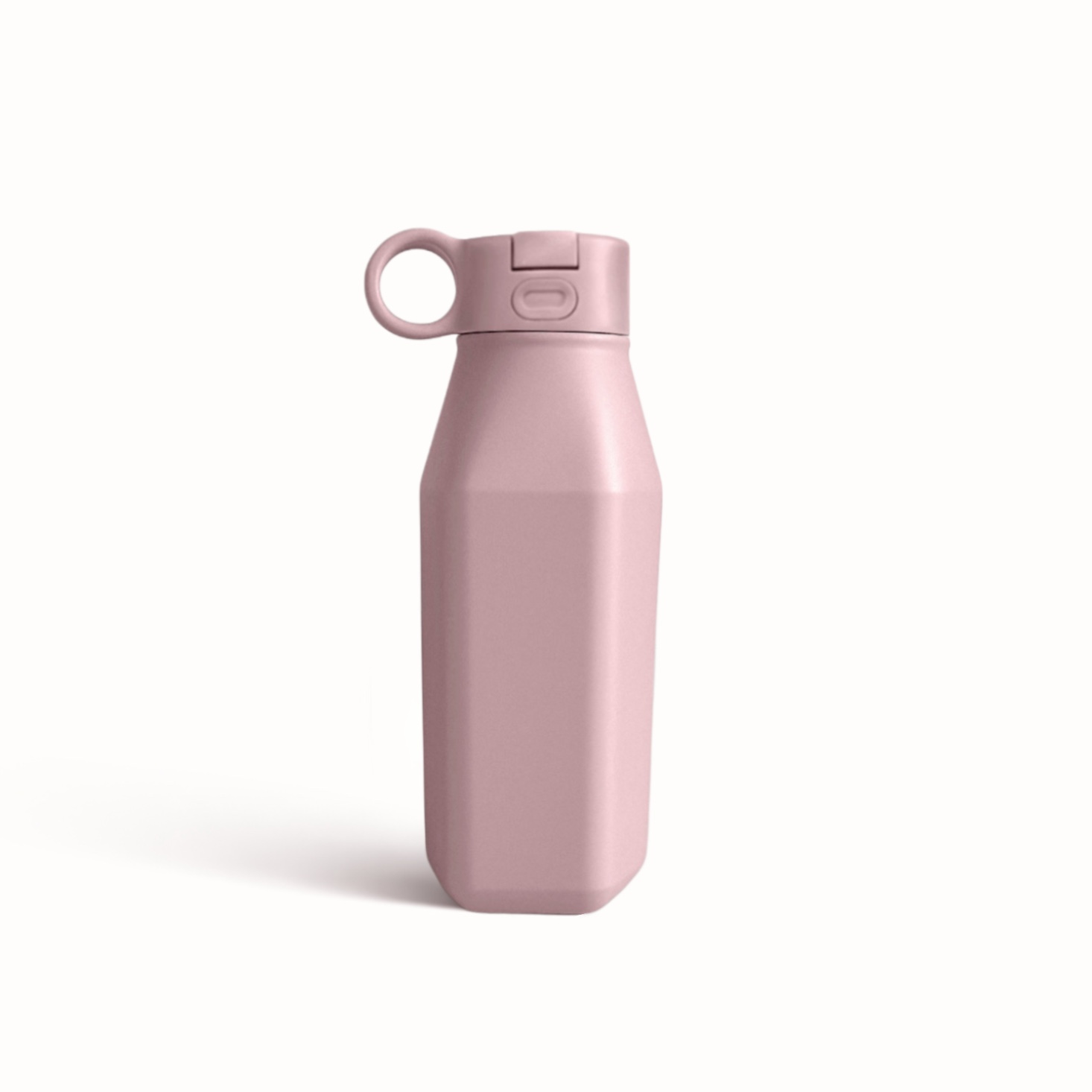 Blush Siliconen Drinkfles | Personaliseerbaar 1 blush siliconen drinkfles - vooraanzicht, 350 ml