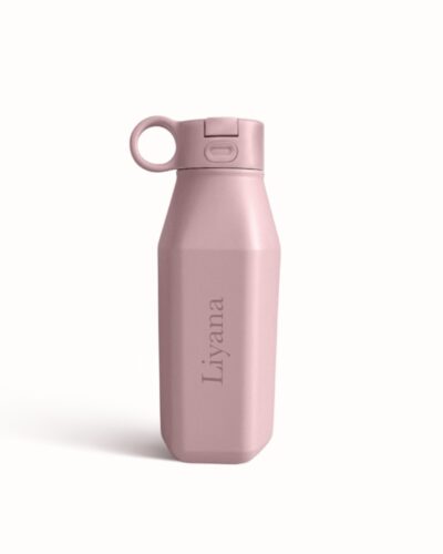 blush siliconen drinkfles met naamgravure