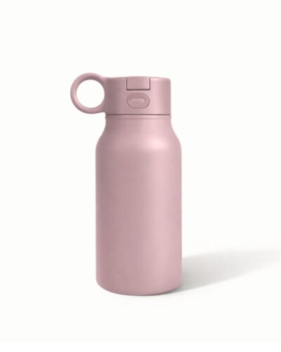 blush siliconen drinkfles 250 ml - cilindervorm, vooraanzicht