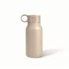 Beige Siliconen Drinkfles 250 Ml | Personaliseerbaar 4 beige siliconen drinkfles 250 ml - cilindervorm, vooraanzicht