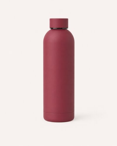 Thermosfles 500ml Rust - dubbelwandige RVS drinkfles met matte rubbercoating