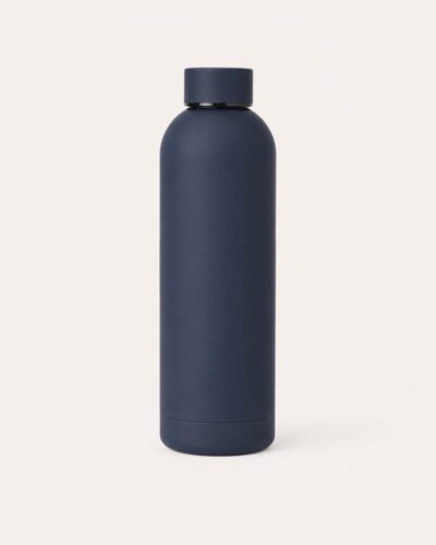 Thermosfles 500ml Blueberry - dubbelwandige RVS drinkfles met matte rubbercoating